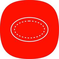Oval Line Curve Icon vector