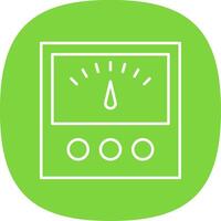 Voltage Indicator Line Curve Icon vector