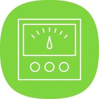 Voltage Indicator Line Curve Icon vector