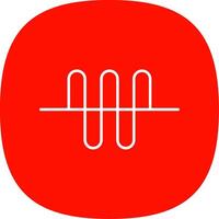 Audio Wave Line Curve Icon vector