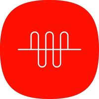 Audio Wave Line Curve Icon vector