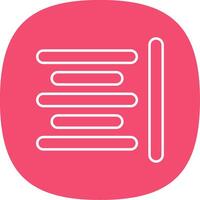 Horizontal Align Line Curve Icon vector