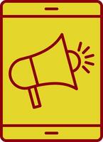 Digital Campaign Line Two Color Icon vector