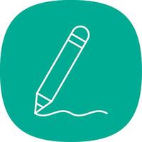 Pencil Line Curve Icon vector