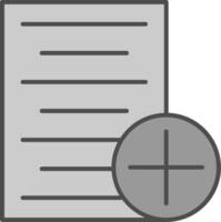 nuevo documento relleno icono vector