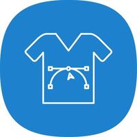 Shirt Design Line Curve Icon vector