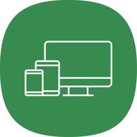 Responsive Design Line Curve Icon vector