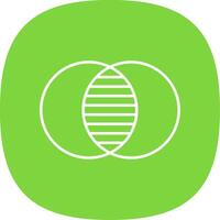 Overlap Line Curve Icon vector