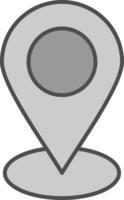 Location Line Two Color Icon vector
