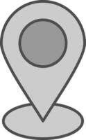 Location Line Two Color Icon vector