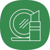 Makeup Line Curve Icon vector