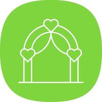 Wedding Arch Line Curve Icon vector