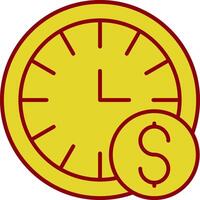 Time is Money Line Two Color Icon vector