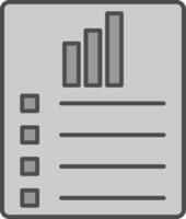 datos reporte relleno icono vector