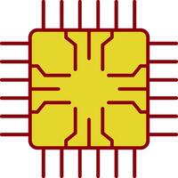 Chip Line Two Color Icon vector
