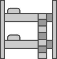 Bunk Bed Fillay Icon vector