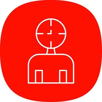 Lifespan Line Curve Icon vector