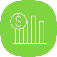 Sales Line Curve Icon vector