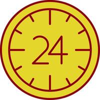 24 Hours Line Two Color Icon vector