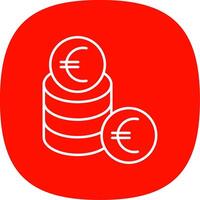 Euro Line Curve Icon vector