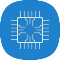 Chip Line Curve Icon vector