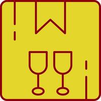 Fragile Line Two Color Icon vector