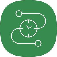 Time Line Line Curve Icon vector