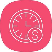 Time is Money Line Curve Icon vector