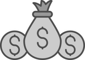 Money Bag Fillay Icon vector