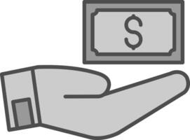 Give Money Fillay Icon vector