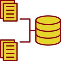 Data Collection Line Two Color Icon vector