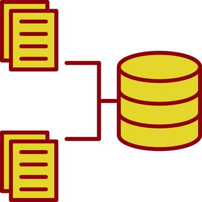 Data Collection Line Two Color Icon