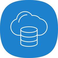 Cloud Data Line Curve Icon vector