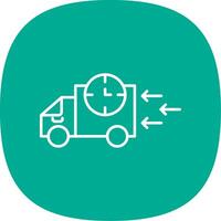 Fast Delivery Line Curve Icon vector