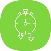 Timer Line Curve Icon vector