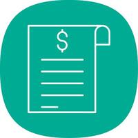 Invoice Line Curve Icon vector