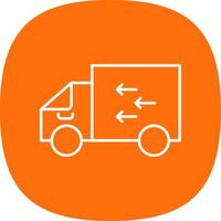 Delivery Line Curve Icon vector