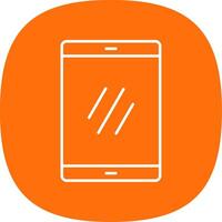 Smartphone Line Curve Icon vector