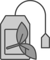 Teabag Line Circle Icon vector