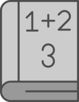 matemáticas libro relleno icono vector