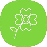 Geranium Line Curve Icon vector