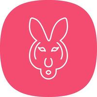 Kangaroo Line Curve Icon vector
