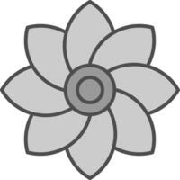 flor relleno icono vector