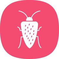 Cockroach Line Two Color Icon vector