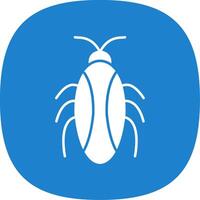 Cockroach Line Two Color Icon vector