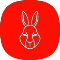 Rabbit Line Curve Icon vector