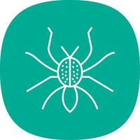 Spider Line Curve Icon vector