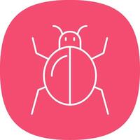 Bug Line Curve Icon vector