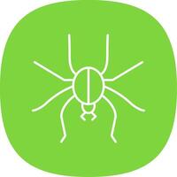 Spider Line Curve Icon vector