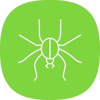 Spider Line Curve Icon vector